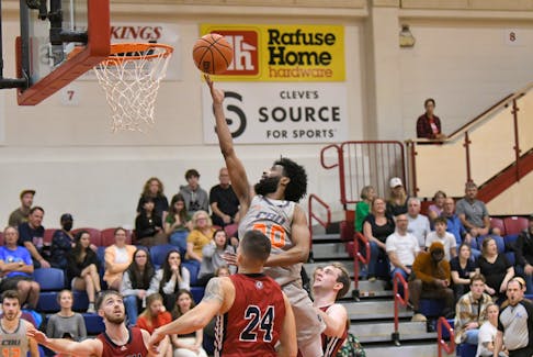 Capers' Osman Omar led Cape Breton to a 98-97 win over the Acadia Axemen Saturday night in Wolfville. CONTRIBUTED