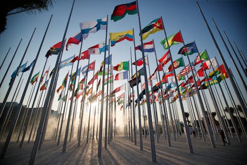The FIFA World Cup will begin in Qatar in a few days. Pictured are the flags representing participating countries. - REUTERS/Hamad I Mohammed