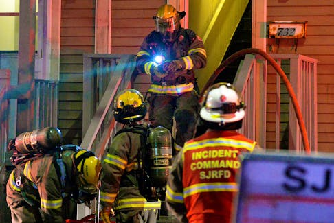 There were no injuries but an apartment had substantial damage following a fire in dowtown St. John's Monday night Keith Gosse/The Telegram
