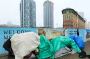 A homeless encampment in Calgary, Nov. 1, 2022.