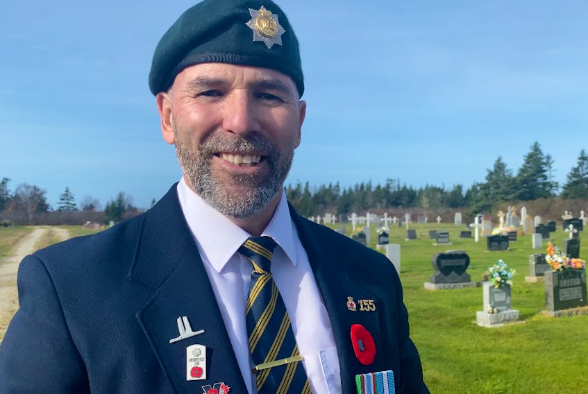 Yarmouth County resident Todd Muise is always concerned for, and looking out for, the well-being of veterans. He also does whatever he can to honour their sacrifices and service. His ongoing efforts recently earned him a Minister of Veterans Affairs Commendation. TINA COMEAU PHOTO