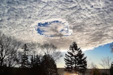 Matt McKinnon captured this fallstreak hole, also known as a holepunch cloud. -Contributed