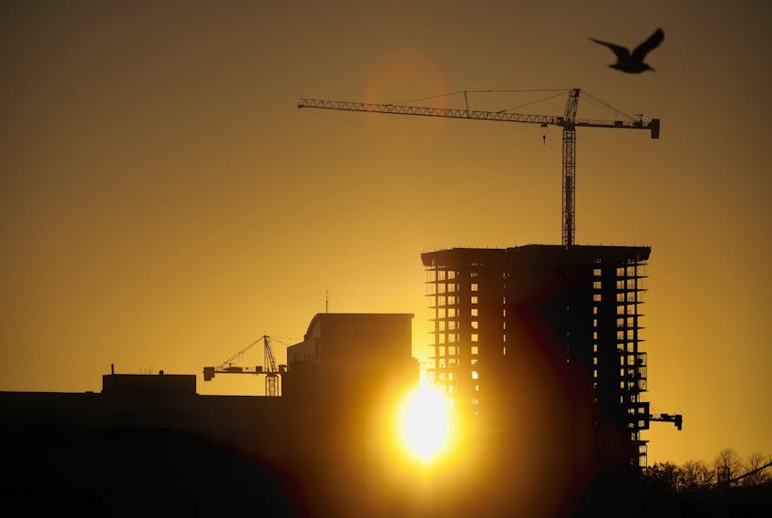 For file: a construction project is backlit from the setting sun, in Halifax November 2, 2022.

TIM KROCHAK PHOTO