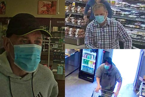 With suspects often captured wearing COVID-protective face masks in surveillance photos released publicly by police, how does our mainstream mask use as a public health measure impact criminal law? (Photos via RNC Twitter.)