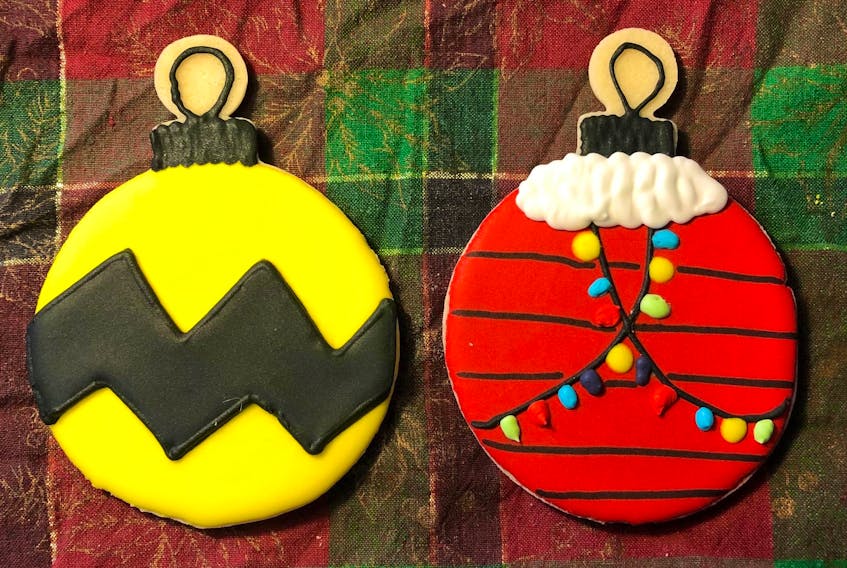Patti Moore is known for going all out with her special holiday cookies, including these Charlie Brown-themed cookies. - Contributed