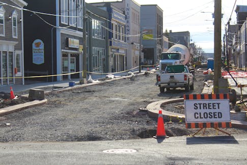 Work on Phase 1 of Charlotte Street redevelopment is now coming to end with paving expected soon which will reopen a section of the street that had been closed since August. Phase 2 will begin in the spring. CAPE BRETON POST PHOTO