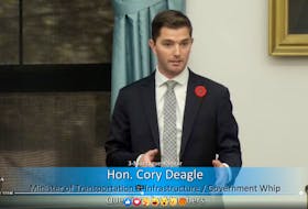In the P.E.I. legislature on Nov. 2, Transportation Minister Cory Deagle said changes will be coming in the next couple of years to alleviate traffic congestion on the west side of Charlottetown. P.E.I. legislature screen shot