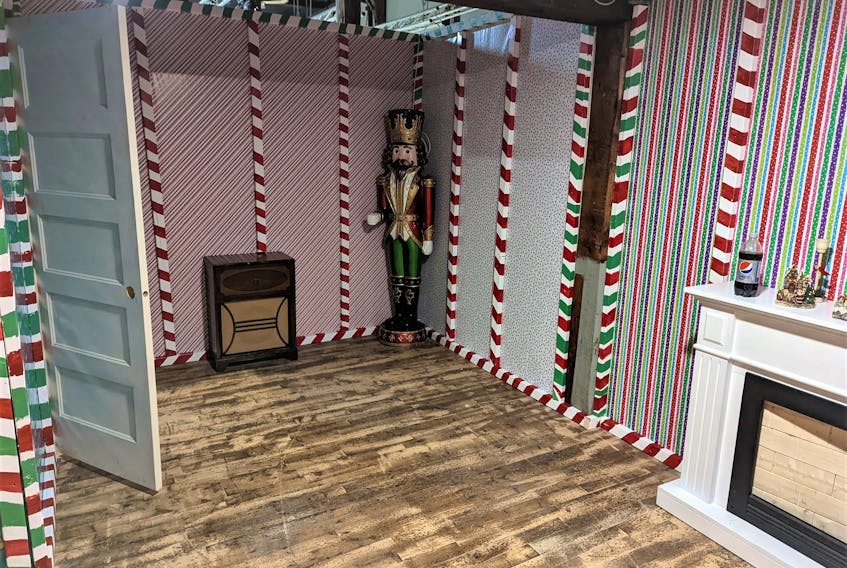 The Christmas-themed room being built as part of Mind Hack Room Escape’s new set-up in Truro. Being a seasonal adventure, it will be changed into a new challenge after the holidays. Contributed