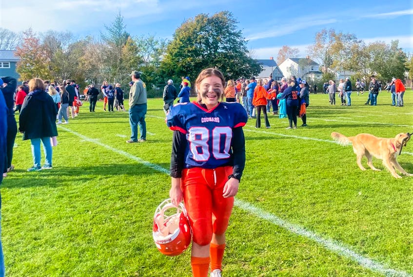 Julia Cameron, a Grade 12 student at Cobequid Educational Centre, played football this season for a strong Cougars team.