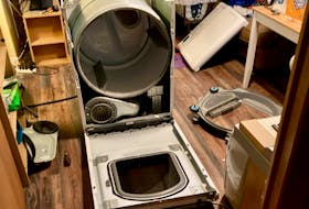 Mike Finigan did manage to fix his dryer last summer. But first it was on the floor in 137 pieces for three weeks. The drum needed a new roller wheel. CONTRIBUTED