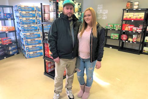 Brandon Card, left, and Jerelyn King opened Grab-N-Go Wholesale four months ago in North Sydney after seeing a need in the Cape Breton Regional Municipality. NICOLE SULLIVAN/CAPE BRETON POST