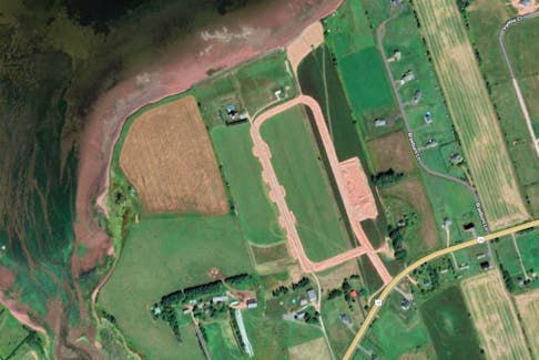 A Google Earth image of the Fairview Development