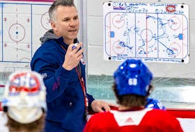 “I’ve been always fascinated by (analytics) and now I get to really dive in with it and I think it’s helped us map our routes and how we’re going to progress as a team,” Canadiens head coach Martin St. Louis says.