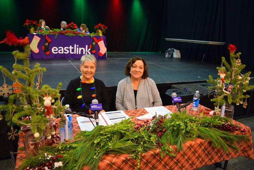 Monique Sobey and Debbie VanSickle were co-chairs of the Pictou County Christmas Fund Telethon this year. This year's event brought in more than $72,000.