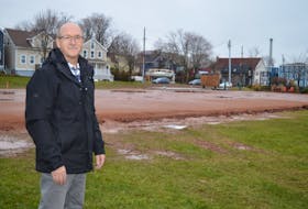 Coun. Terry Bernard, chair of Charlottetown council’s parks and recreation committee, said Nov. 28 that a new permanent outdoor ice surface is under construction adjacent to Founders’ Food Hall and Market on the waterfront. Most of the cost is being footed by the 2023 Canada Winter Games as a legacy project. Dave Stewart • The Guardian