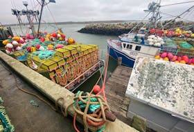 Lobster vessels remained tied up in their ports on Monday, Nov. 28, as the weather delayed the opening of the six-month commercial lobster fishery. TINA COMEAU PHOTO