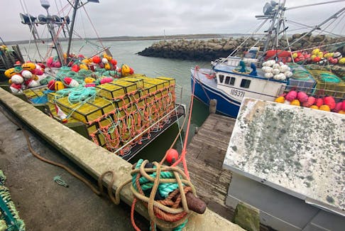 Lobster vessels remained tied up in their ports on Monday, Nov. 28, as the weather delayed the opening of the six-month commercial lobster fishery. TINA COMEAU PHOTO