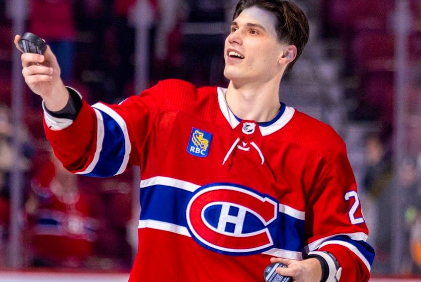 "It’s been all right," the Canadiens’ Juraj Slafkovsky says about his NHL rookie season so far. "Nothing special, nothing way too bad. It’s just like average. I have to step up.”