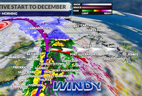 A powerful frontal boundary will bring significant rain and wind to Atlantic Canada Wednesday night-Thursday.