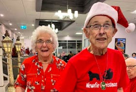 Ralph Roberts has no pictures of his youth because, growing up during the Great Depression, the family was too poor to afford a camera. Despite never capturing his childhood Christmases on film, he never stopped celebrating. He's pictured here celebrating Christmas with his wife Pearl at Heritage Square Retirement Living, located in Conception Bay. - Contributed