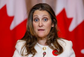 Canada's Deputy Prime Minister and Minister of Finance Chrystia Freeland attends a news conference about the fall economic statement in Ottawa, Ontario, Canada November 3, 2022. REUTERS/Blair Gable