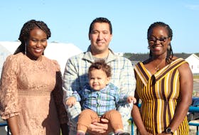 Three new doctors recently began their practice in the Annapolis Valley. From left are Dr. Omorede Osayande, Dr. Miller Makramalla with his son Clarke and Dr. Ama Asiedu.
Jason Malloy