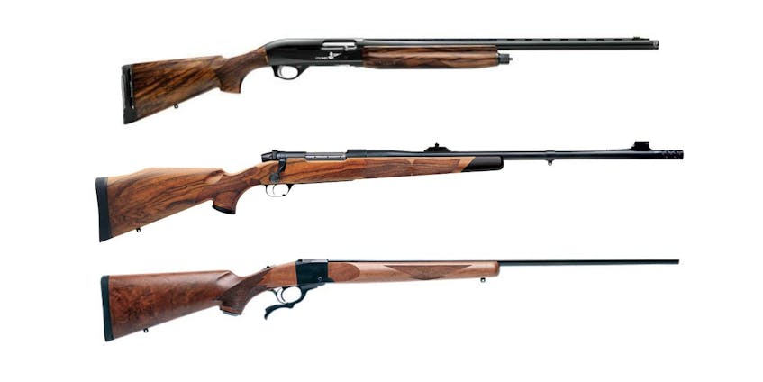 Just a few of the dozens of hunting rifles and shotguns scheduled for criminalization by the Trudeau government under the guise of banning "assault-style" firearms. 