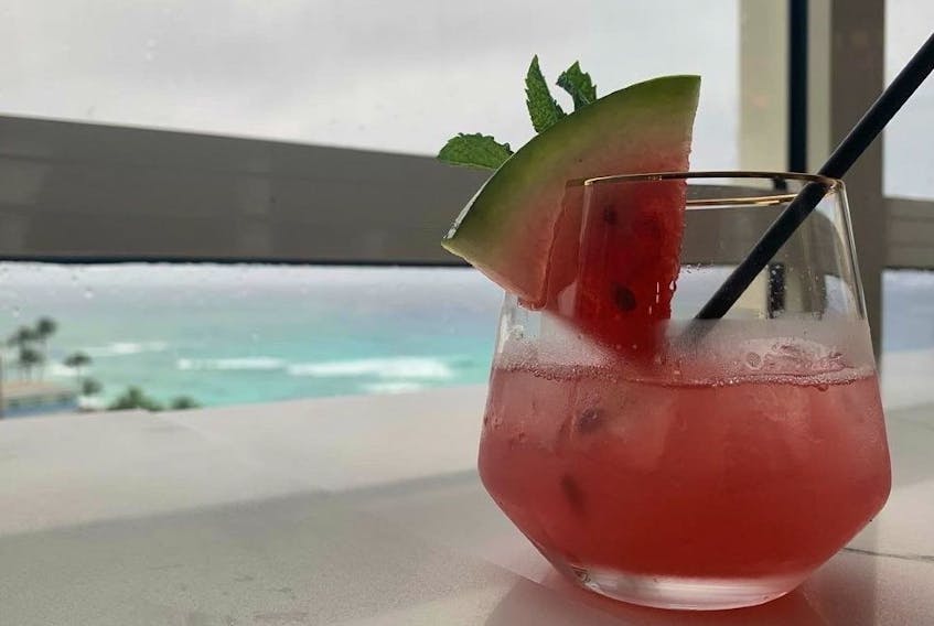  Watermelon cocktail made with Barbados famous rum