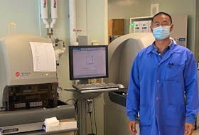 QEH medical laboratory technologist Wenbin Wei is shown in the provincial laboratory at QEH. Proceeds from the QEH Foundation’s Yuletide Gala Auction will support the purchase of new equipment for the laboratory. Contributed