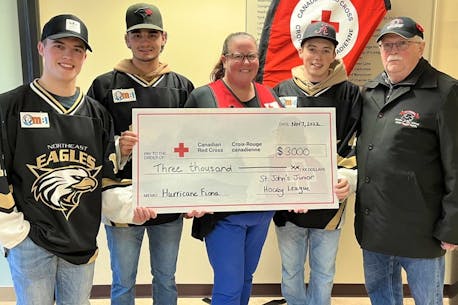 St. John's Junior Hockey League makes donation to Canadian Red Cross's post-tropical storm Fiona efforts