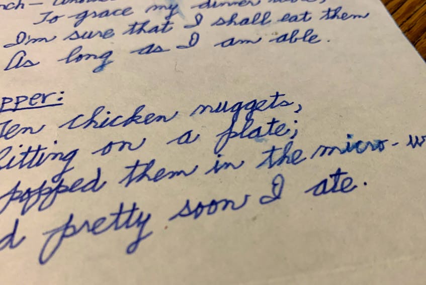 A pair of poems my father wrote about his culinary adventures. — Pam Frampton/SaltWire Network