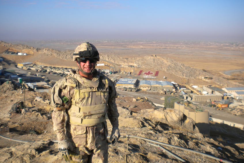 Mark Joseph of Springhill, seen here at a Forward Operating Base in Afghanistan March 2010, served in the army for 30 years. CONTRIBUTED