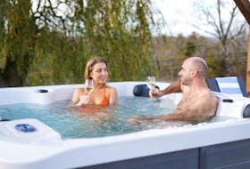 An outdoor hot tub is among the amenities geared for winter that have been added at the Evangeline in Grand Pre, as the inn stays open year-round for the first time. - Evangeline
