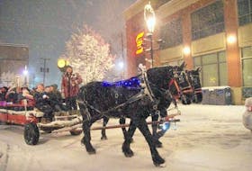 Downtown Truro hosts its annual holiday horse-and-wagon rides on the evenings of Dec. 2 and 9. CONTRIBUTED