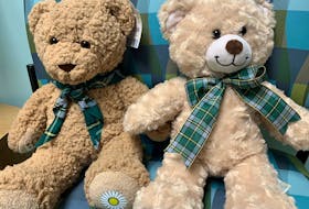 Linda Fudge created special bears for her four grandchildren. Each bear is unique, and the tartan identifies them as ambassadors for Cape Breton. CONTRIBUTED