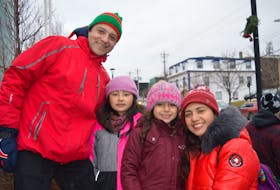 Alejandro Cárdenas, left, his wife Joanna Batavia and their two daughters: “It’s been a few years, but we’re seeing there’s lot of joy in seeing people coming together.” IAN NATHANSON/CAPE BRETON POST