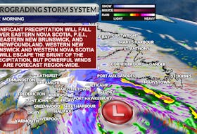 A storm system will encounter the ongoing blocking to our north and retrograde around an upper-level low over the Maritimes.
