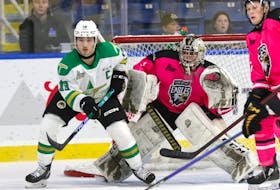 Star centreman Justin Robidas of the Val-d'Or Foreurs, left, is a top talent in the league and reportedly is headed to the Quebec Remparts at the trade deadline. CONTRIBUTED/MIKE SULLIVAN