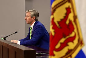 Premier Tim Houston at an announcement of assistance for low-income Nova Scotians in Halifax on Wednesday. - Tim Krochak