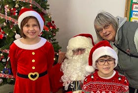 Being a part of the Sister Circle NL’s Christmas card exchange is helping Armorel Tucker regain her Christmas spirit. Recently the St. John’s woman joined her grandchildren, Natalie and Matthew Taylor, when they got their picture taken with Santa. - Contributed
