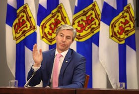 Tim Houston gestures during a news conference announcing a pivot in health care infrastructure in Halifax Thursday December 15, 2022.
TIM KROCHAK PHOTO