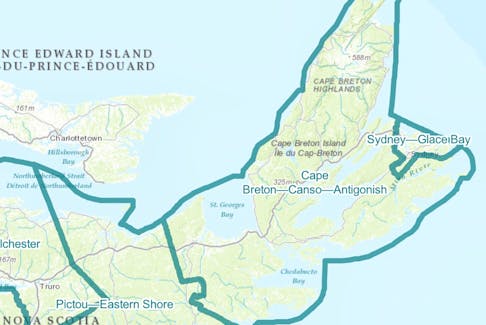 This map shows the latest proposed boundaries of the two federal ridings that include parts of Cape Breton. Sydney-Glace Bay will essentially replaces Sydney-Victoria and will include all of the major communities in eastern CBRM along with some rural parts of the municipality. Cape Breton-Canso becomes Cape Breton-Canso-Antigonish, a riding that will lose Glace Bay but will include all of rural Cape Breton, the District of Guysborough and the entire county of Antigonish including the town of Antigonish. SOURCE – FEDERAL ELECTORAL BOUNDARIES COMMISSION FOR NOVA SCOTIA
