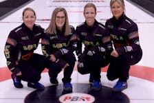 Christina Black’s Dartmouth Curling Club rink is on the rise in the Canadian and World Curling rankings. From left are Black, third Jenn Baxter, second Karlee Everist and lead Shelley Barker. MICHAEL BURNS • CURLING CANADA