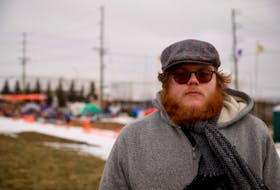 Cory Pater, volunteer for P.E.I. Fight for Affordable Housing, says the provincial government should step back from its plan to vacate the homeless encampment at the Charlottetown Event Grounds and instead engage with those living there. Cody McEachern • The Guardian