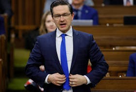 Conservative Party of Canada Leader Pierre Poilievre speaks during Question Period in the House of Commons on Parliament Hill in Ottawa December 14, 2022. REUTERS/Blair Gable