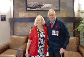 Sharon and Richard Anscomb stepped out for dinner at the Legion in Windsor on Remembrance Day, Nov. 11, 2022. It was the couple's first outing since Richard had a stroke nearly three years ago.