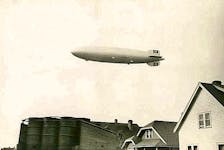 The Hindenberg over Halifax in July, 1936. Nova Scotia Archives
