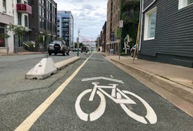 A bike lane in downtown Halifax. - Amanda Bulman