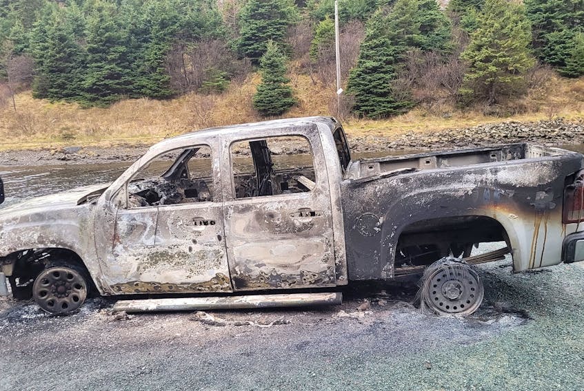 A stolen vehicle, destroyed by a fire, was found by police in Marysvale on Sunday, Dec. 18. Contributed