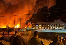 A boat building yard in Springdale, N.L. is on fire tonight. RCMP issued a release just after 9 p.m. Facebook photo